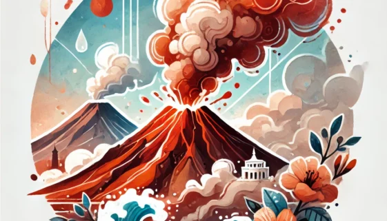 DALL·E-2025-01-30-20.14.17-An-artistic-logo-for-an-educational-program-about-volcanoes-and-cultures.-The-design-should-feature-a-hand-painted-or-watercolor-style-volcano-with-a-